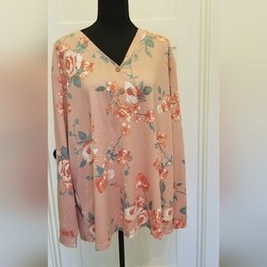 Soft Pink Floral  Top